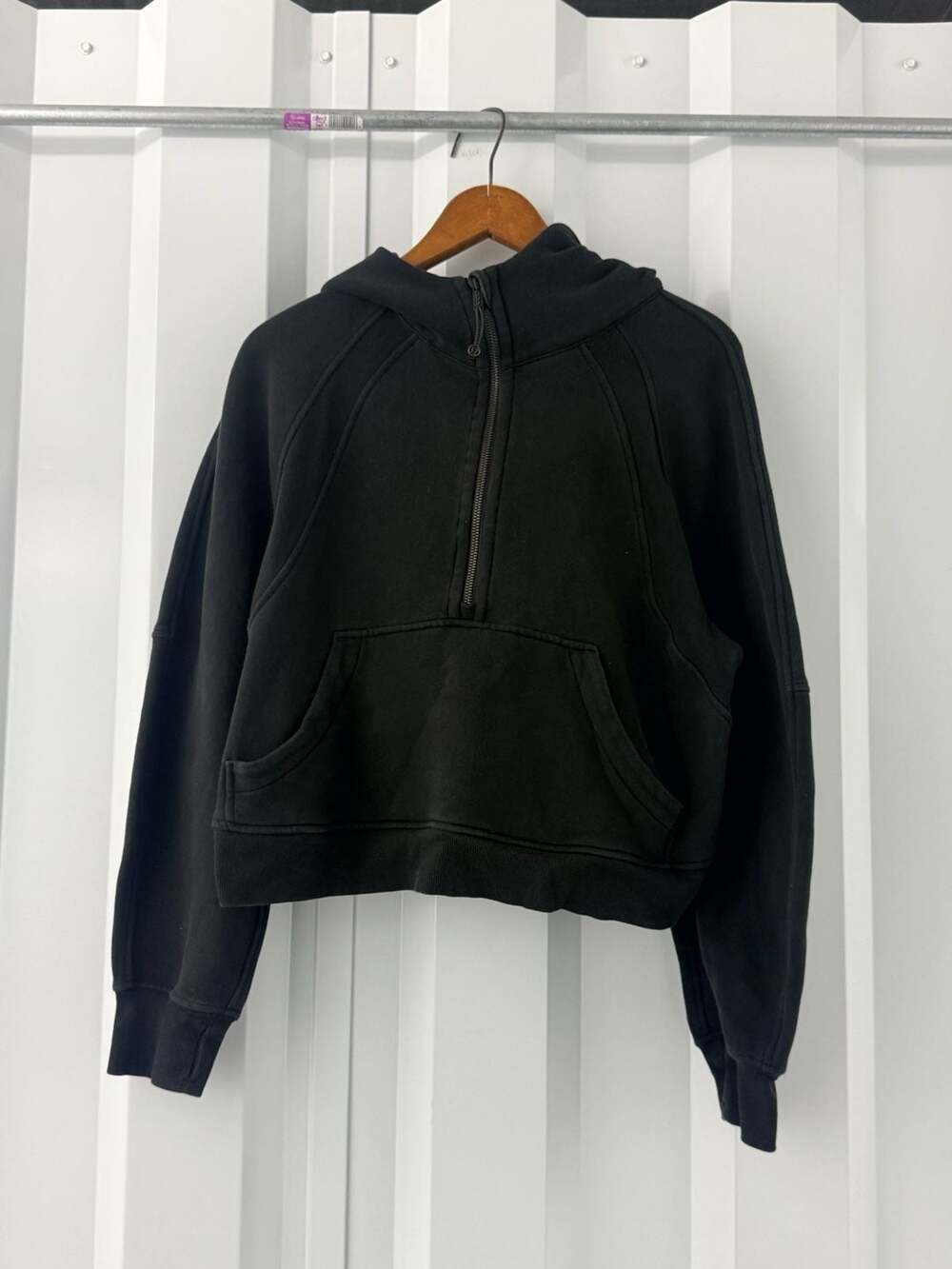 Lululemon New York City Special Edition Half Zip Fleece Hoodie Black Mens Size L